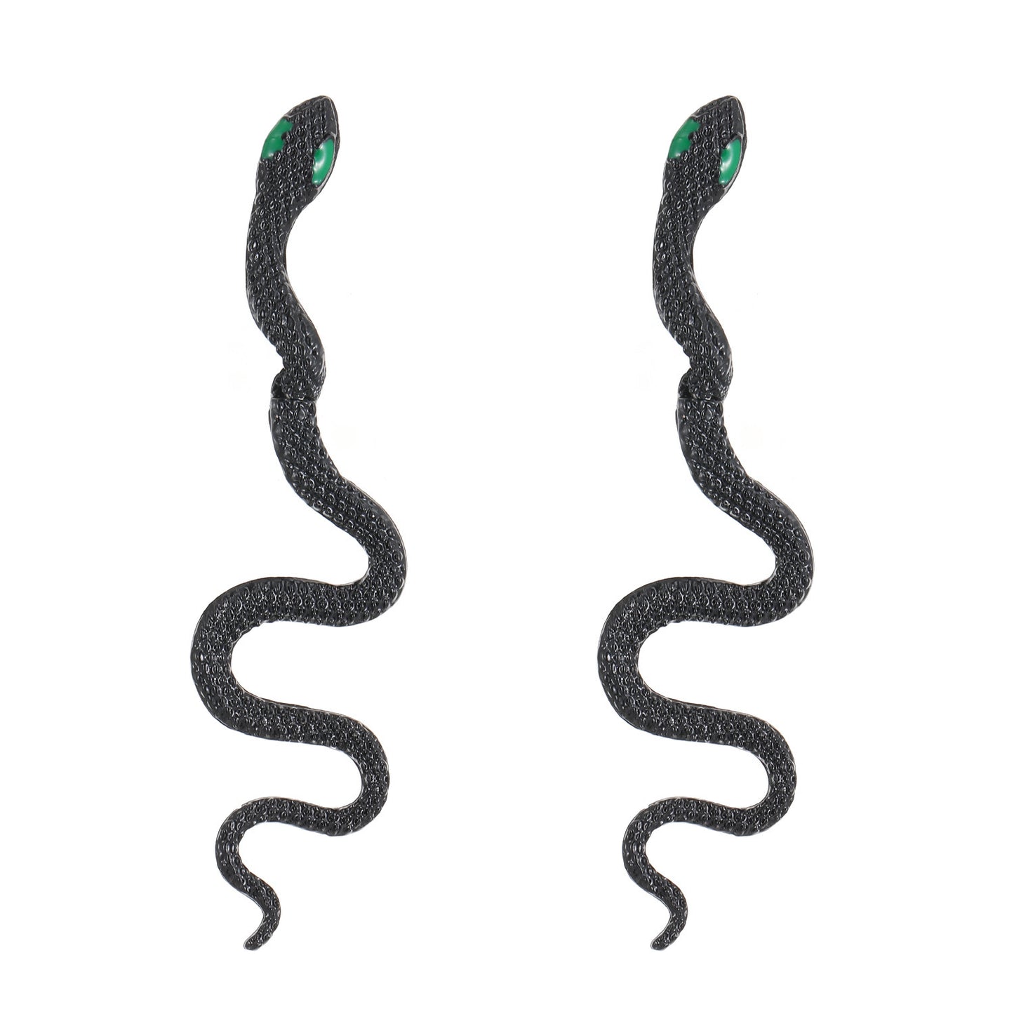 E2450 Aretes serpiente aleacion esmaltado 6cm
