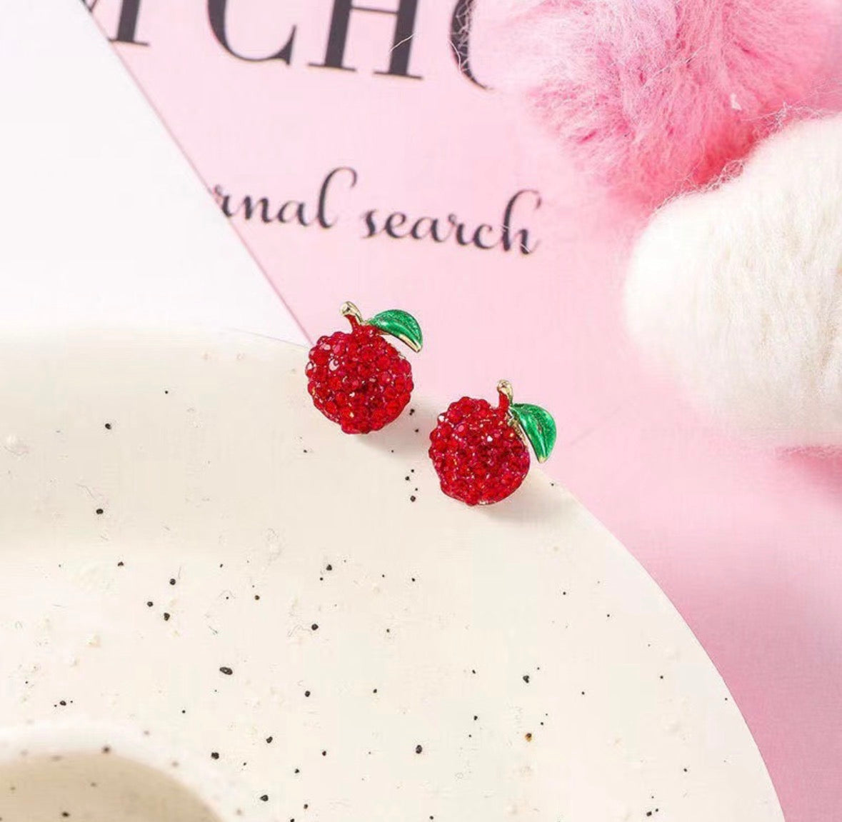 E5211 aretes manzana brillante aleacion 2