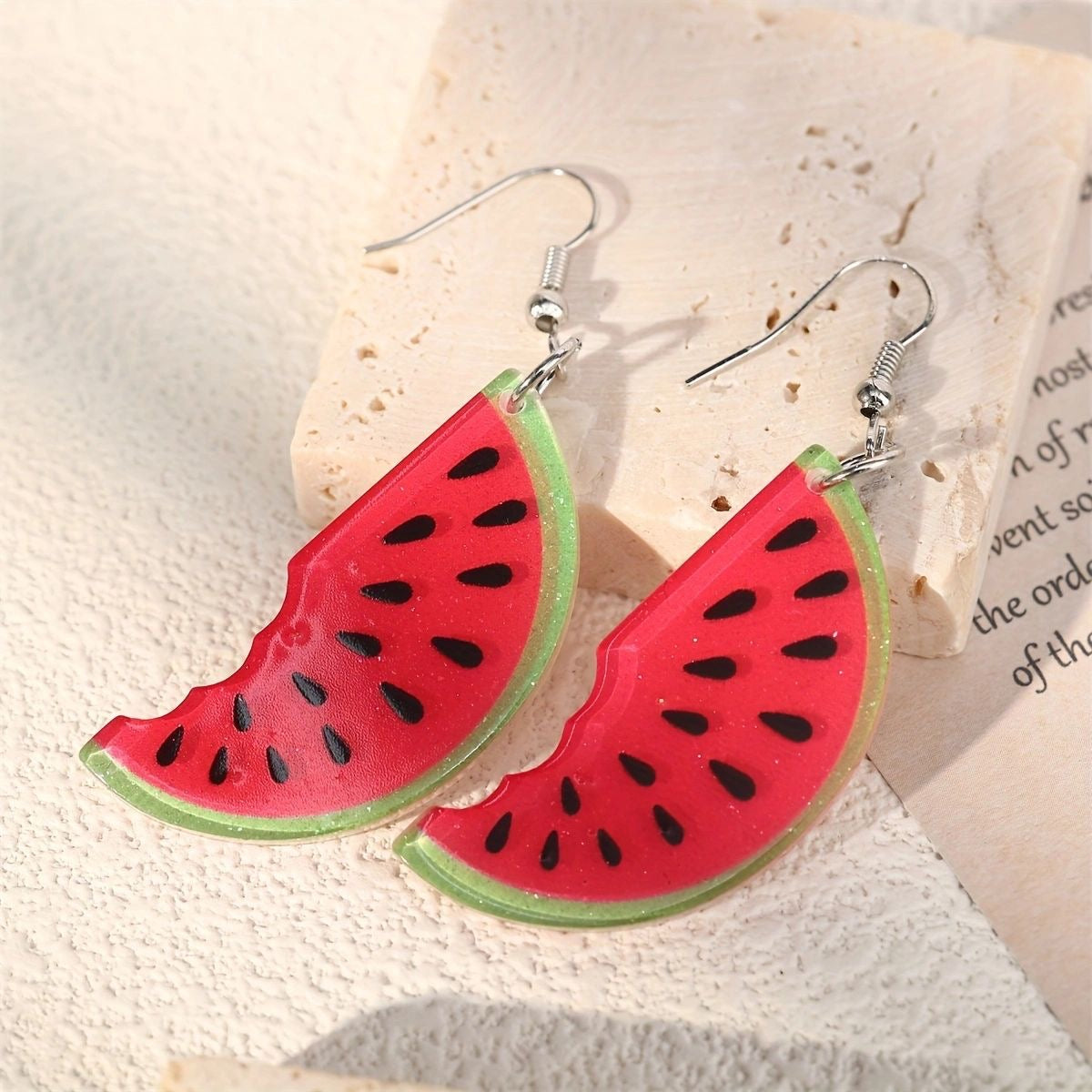 E4650 Aretes Sandía acrilico 5cm