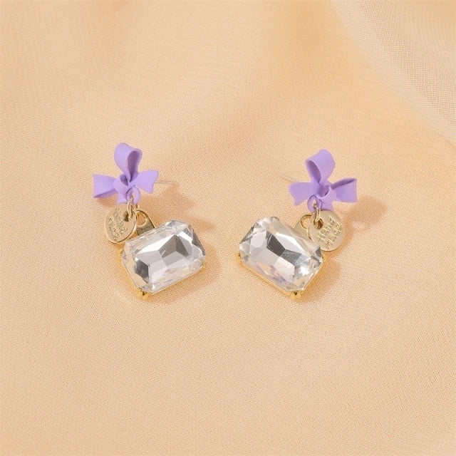 Aretes Moño Poste De Plata E1413