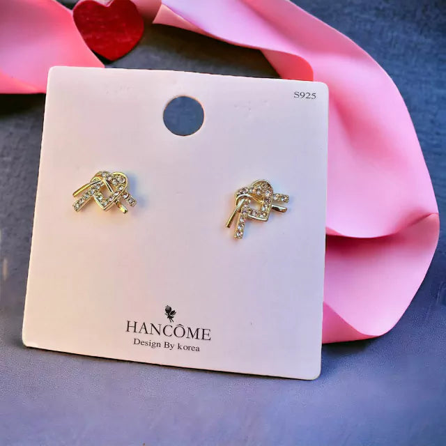 E1467 Aretes Corazón Nudo