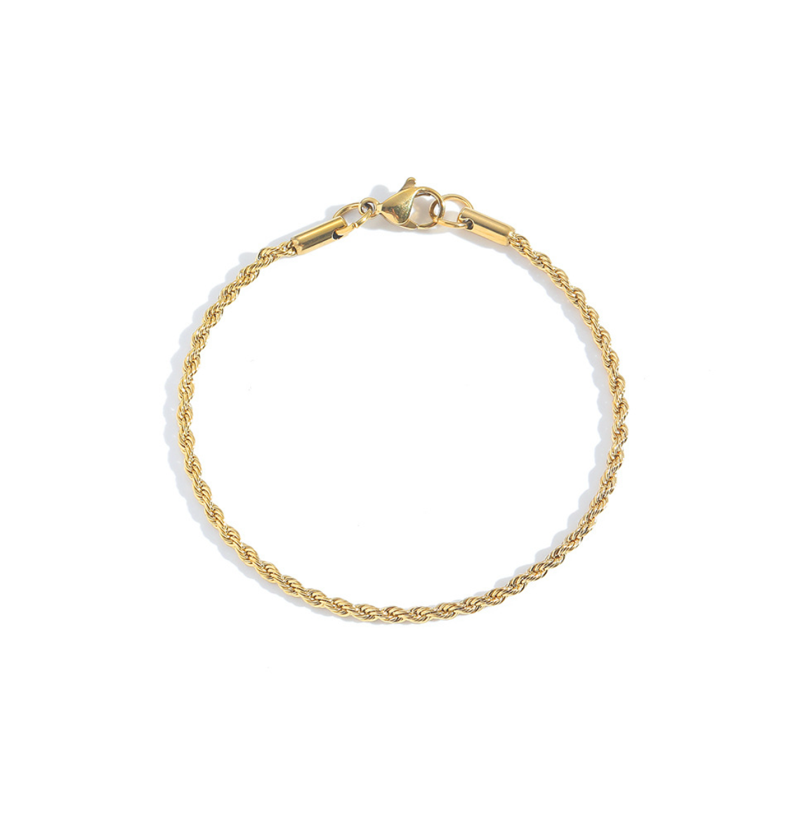 B581 Pulsera dorada acero inoxidable 19cm