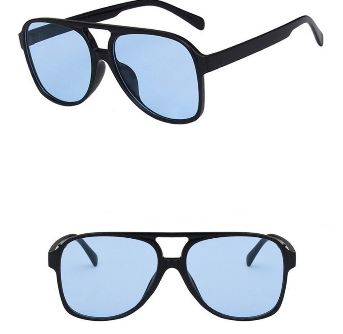 LENT 25 lentes de sol estilo simple protección UV400 azul transparente