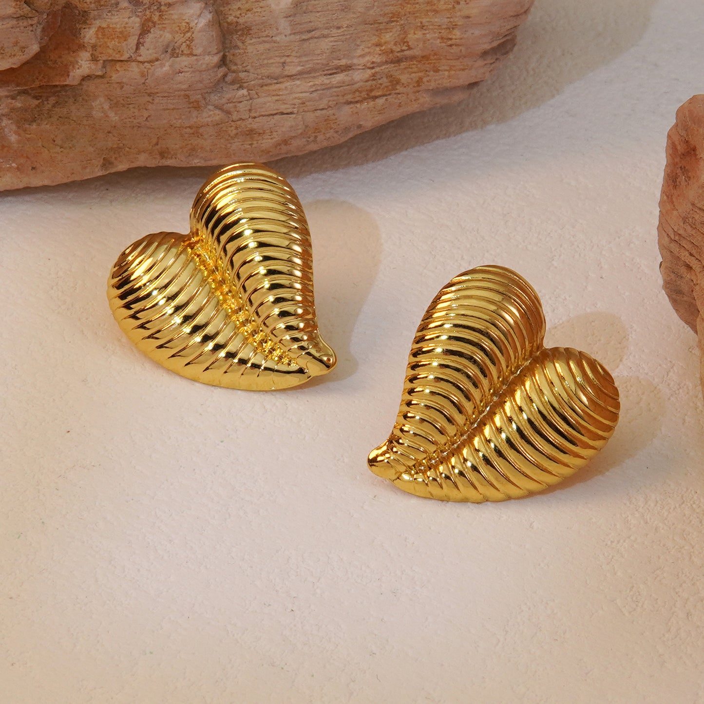 E2976 Aretes corazon acero inoxidable 2.5cm