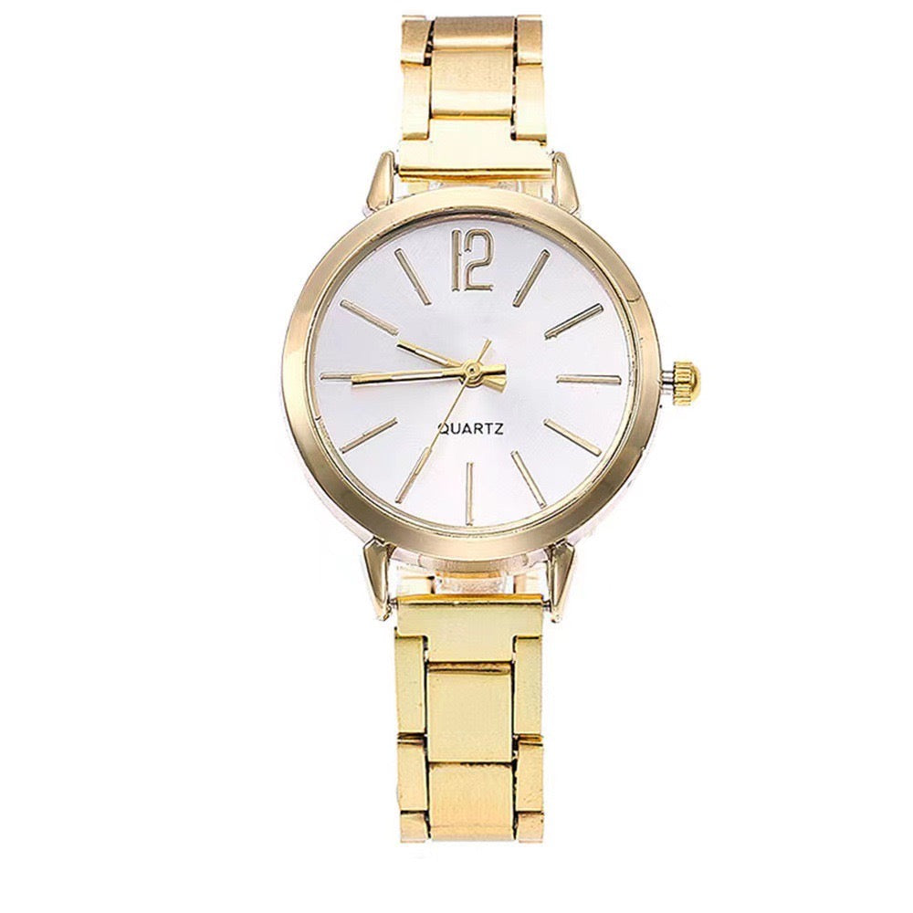 J452 Reloj para mujer dorado metal aleacion