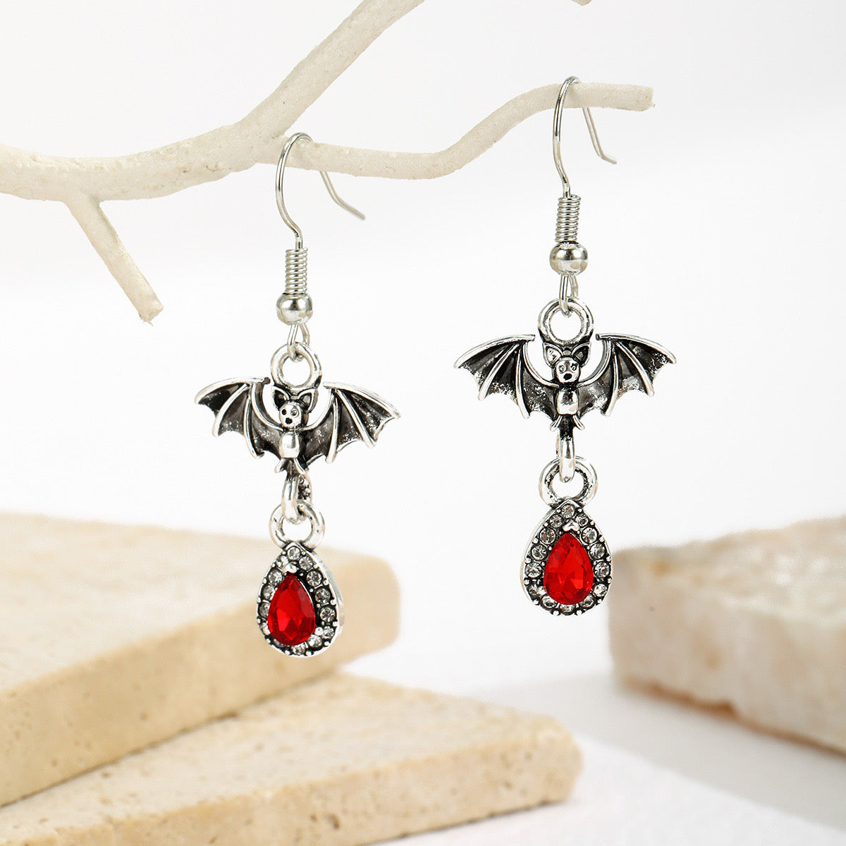 E4038 Aretes murciélagos colgantes aleacion 3cm