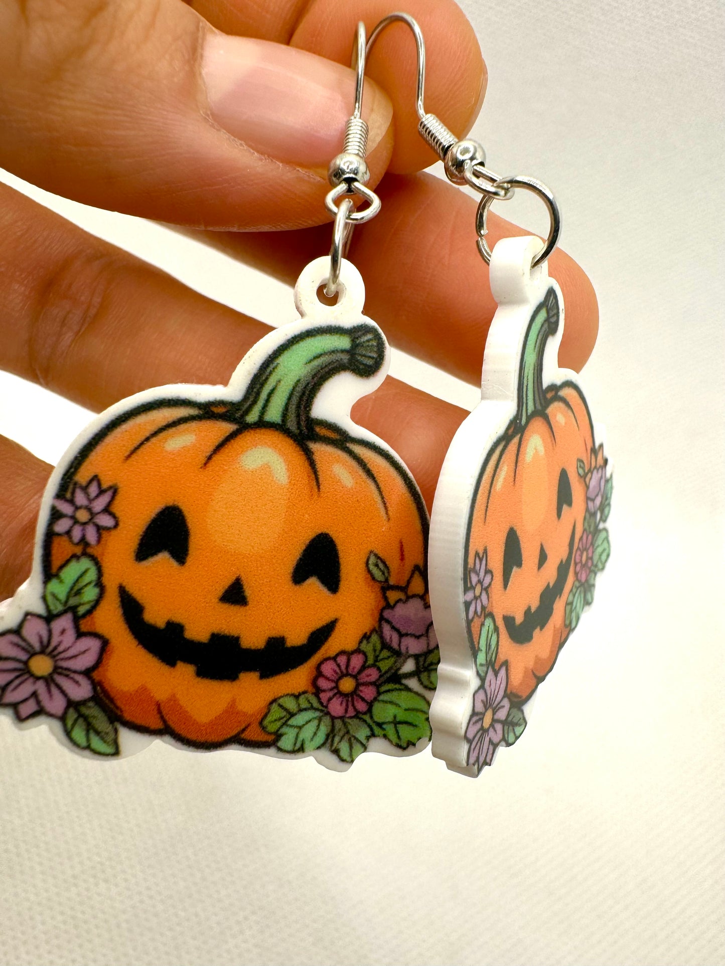E544 Aretes Calabaza Halloween