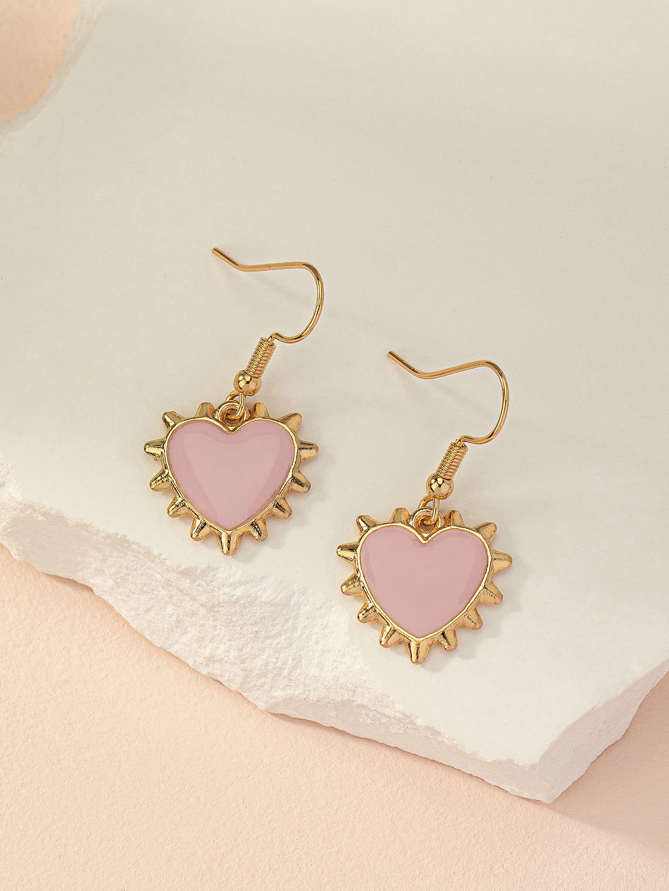 E2228 Aretes corazon gancho 3cm
