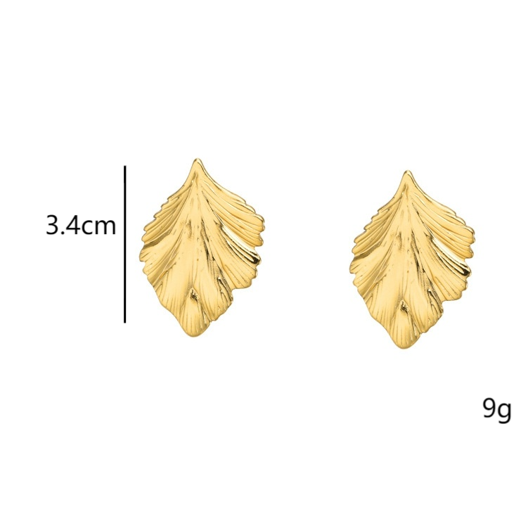 E2716 Aretes hoja acero de titanio 3.5cm