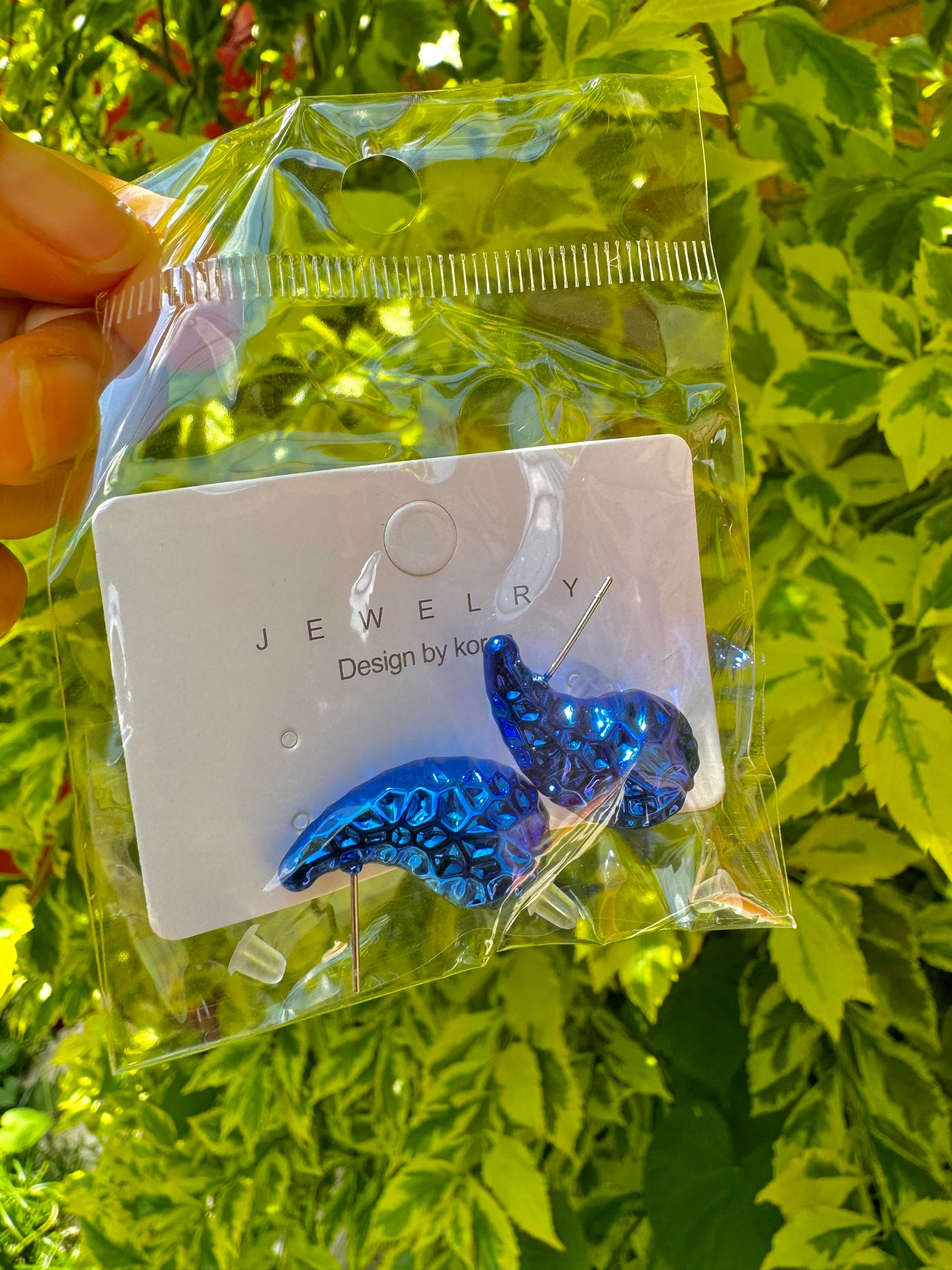J345A Aretes gota imitación bottega dorado ligeros acrílico