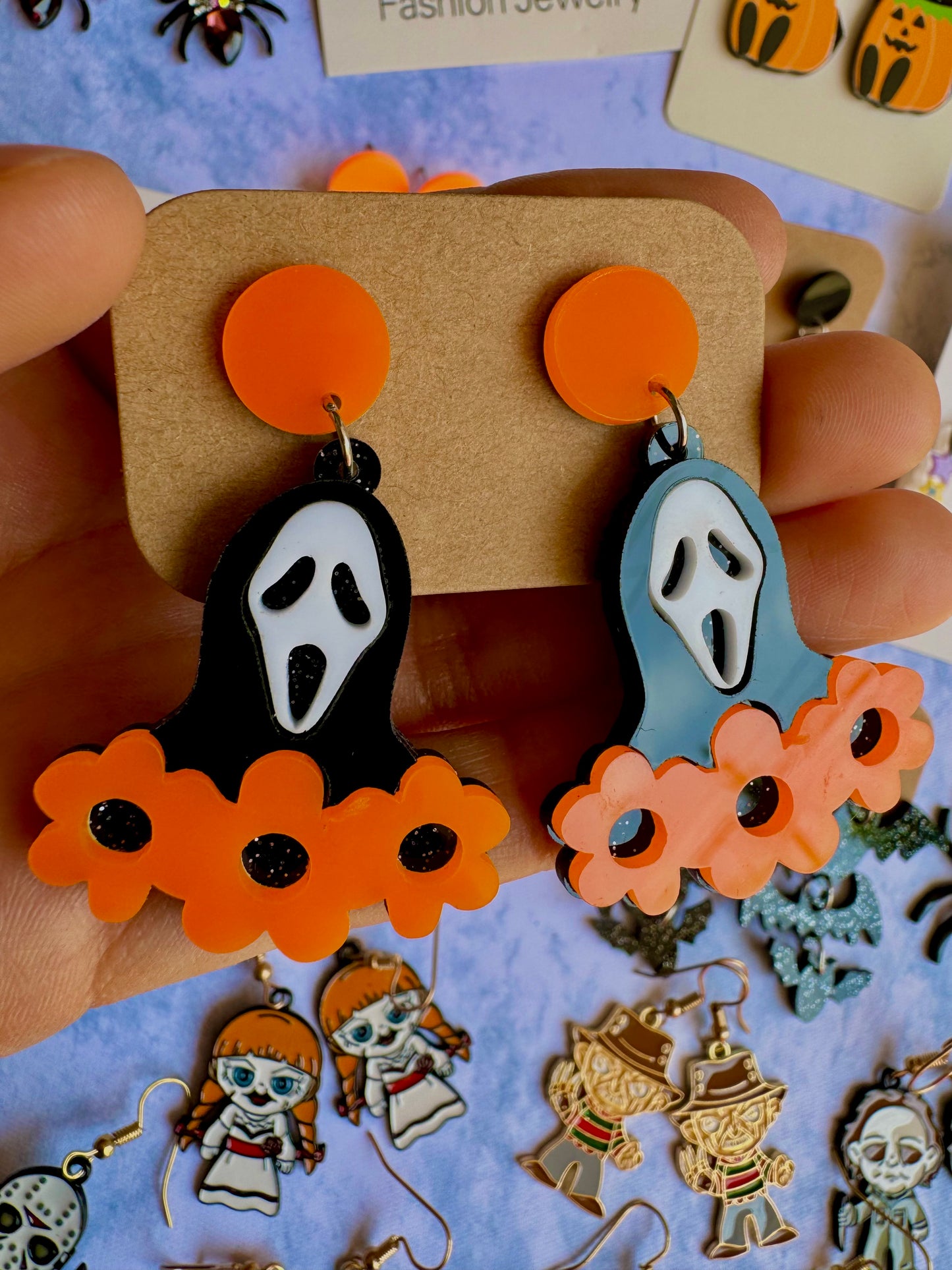 JY42 Aretes Ghostface Scream Halloween