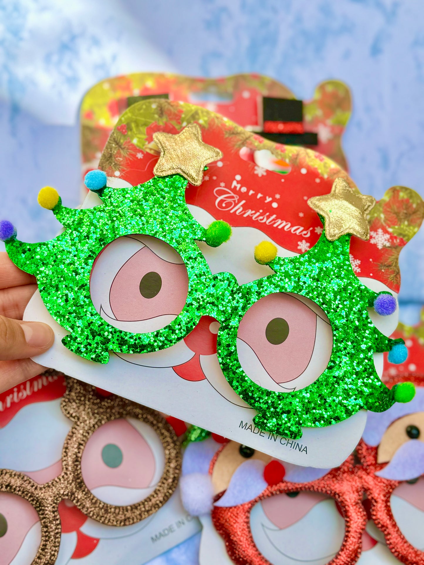 AC157P Lentes navideños pino niño/adulto unitalla