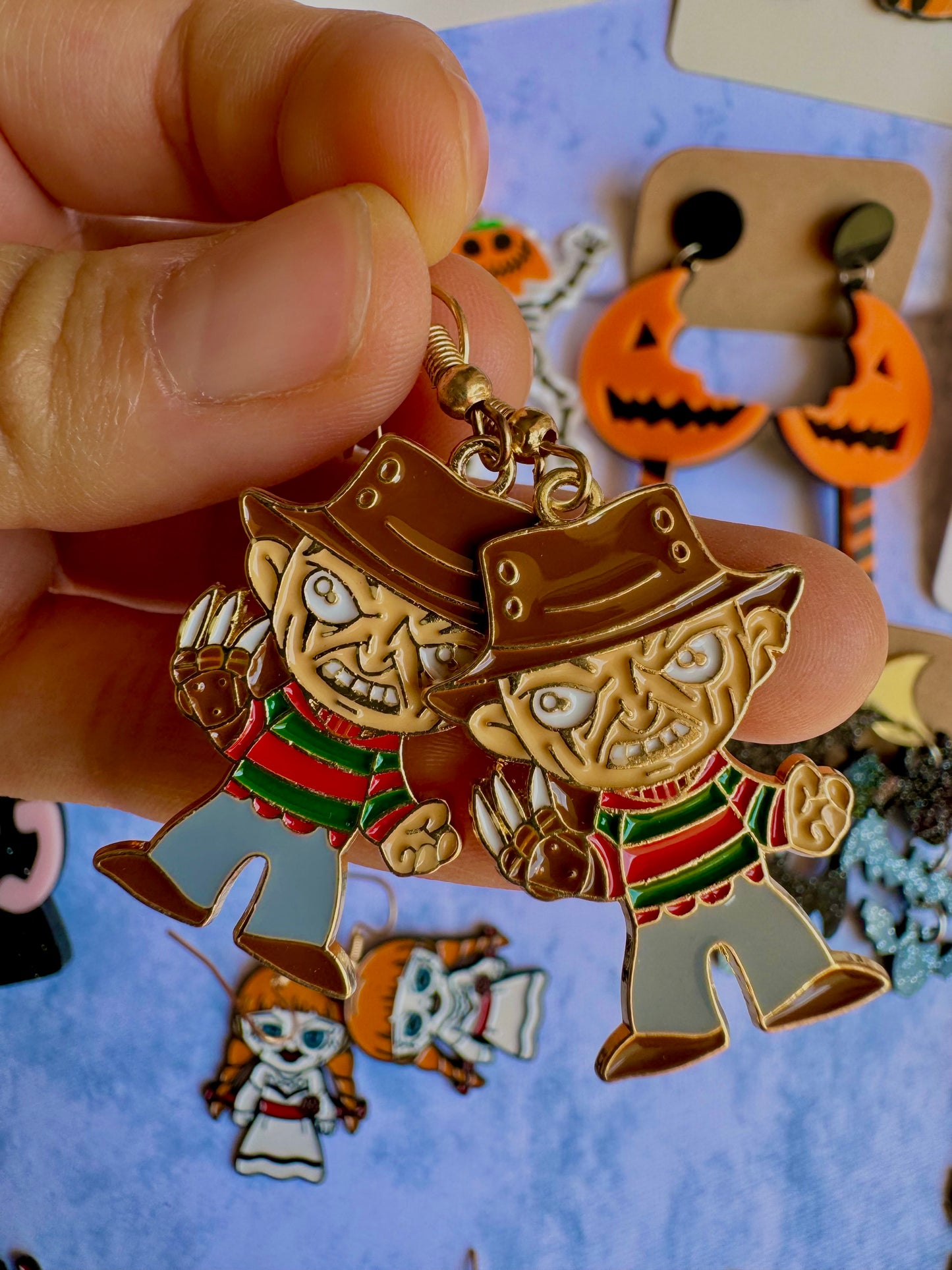 JY31 Aretes Freddy Kruger Halloween