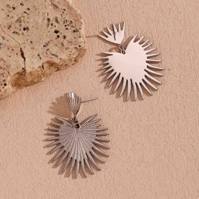 Aretes Corazon Acero Inoxidable E642S
