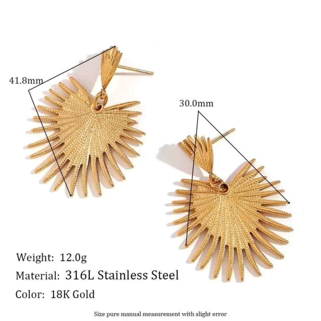 Aretes Corazon Acero Inoxidable E642D