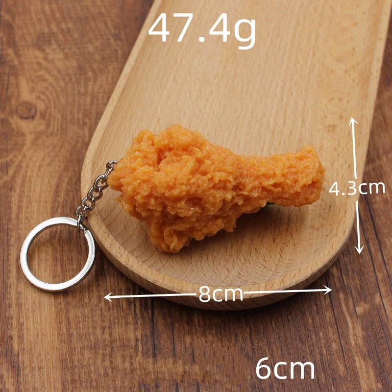 K119 llavero pollo frito PVC 10 cm