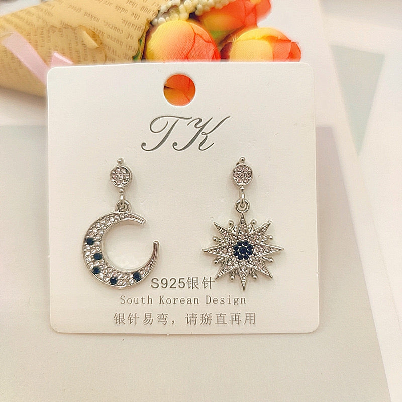 E2692 Aretes sol luna aleacion 3cm