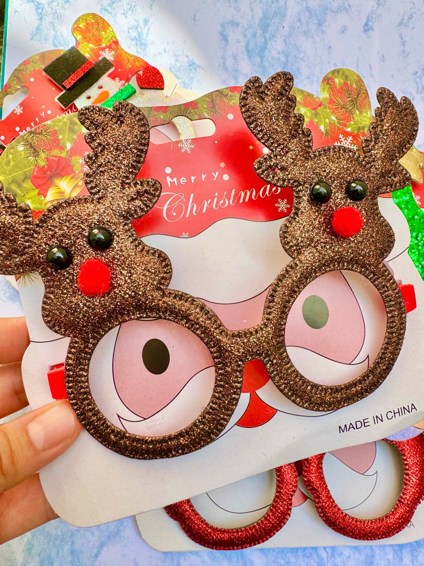 AC157R Lentes navideños reno niño/adulto unitalla