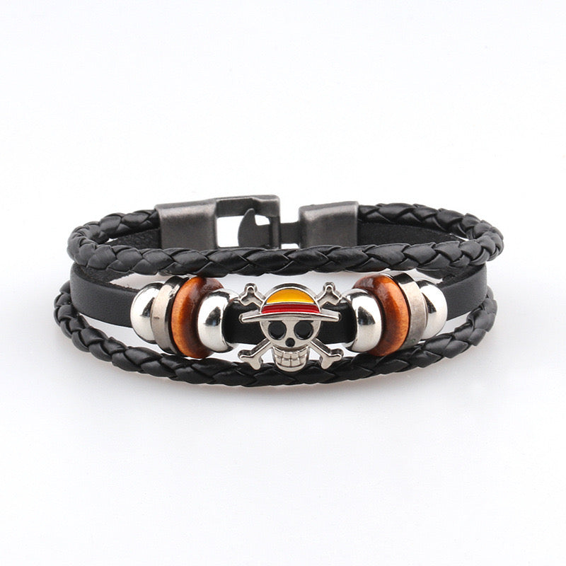B303 Pulsera one pice para caballero cuero sintetico 20cm