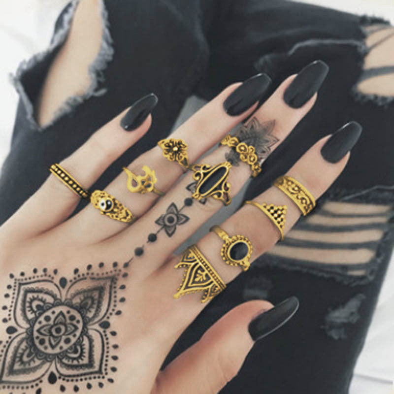 A587 Conjunto anillos aleacion incluye los que se muestran en la foto medida variada de 6,7,8 cm