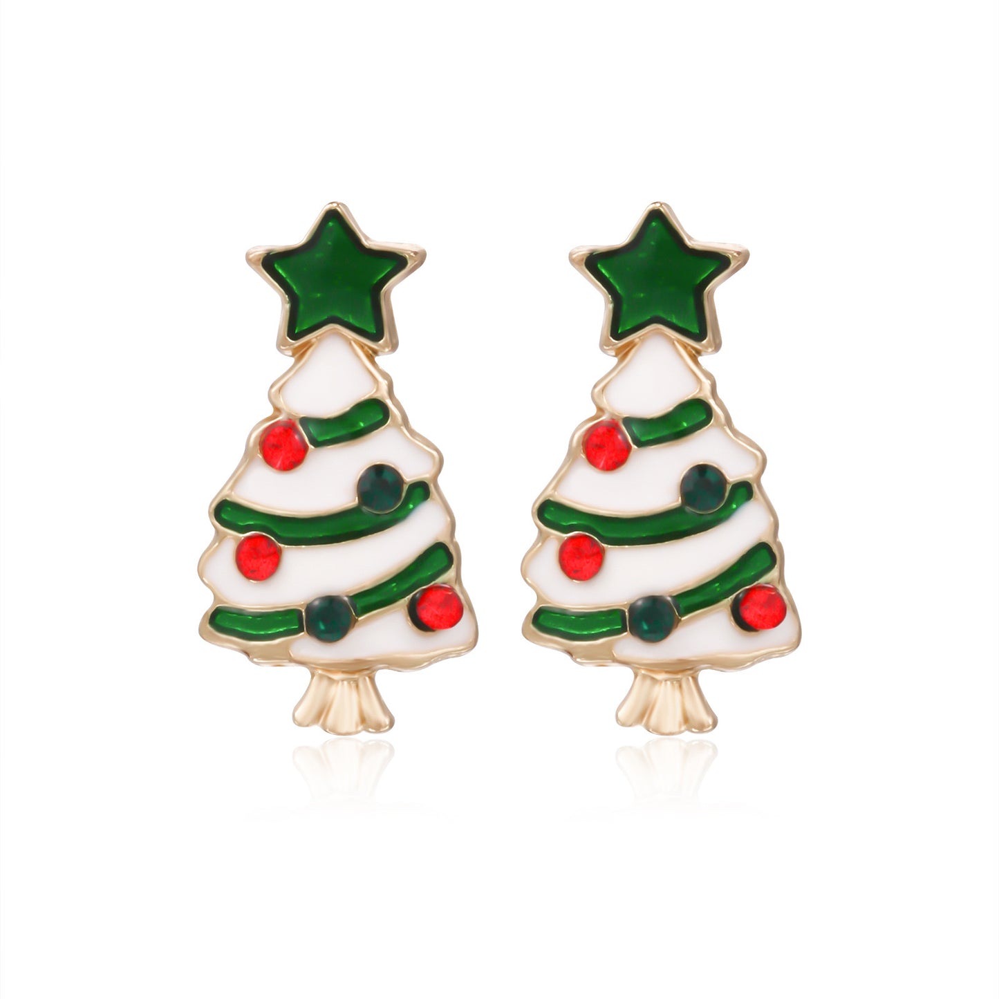 E4359 Aretes árbol de Navidad aleacion 2cm