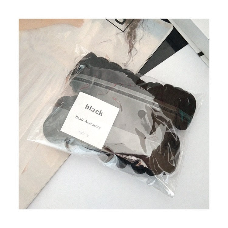 ACS02 Ligas para el cabello color negro incluye 50 piezas