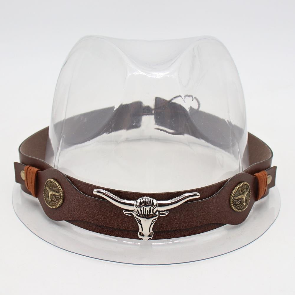 CR75 Cinturon sombrero para caballero cuero sintetico 108cm