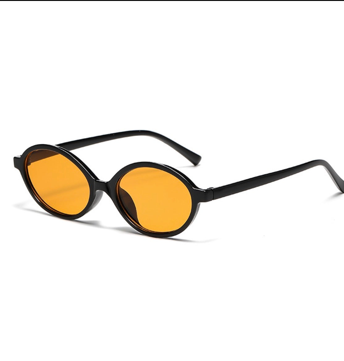 GF23 gafas de sol unisex marco ovalado negro