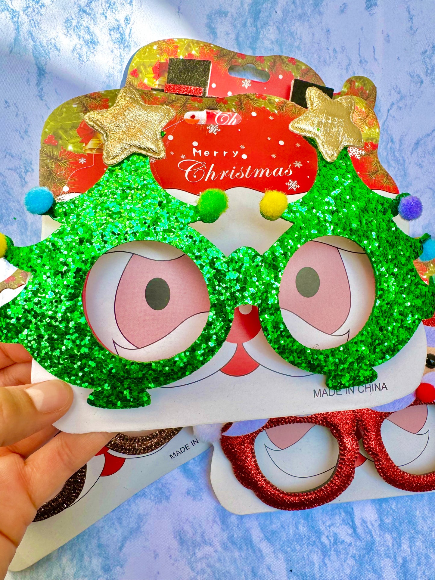 AC157P Lentes navideños pino niño/adulto unitalla