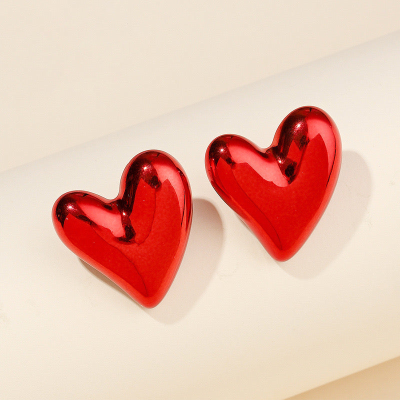 E2960 Aretes corazon acrilico 3.5cm