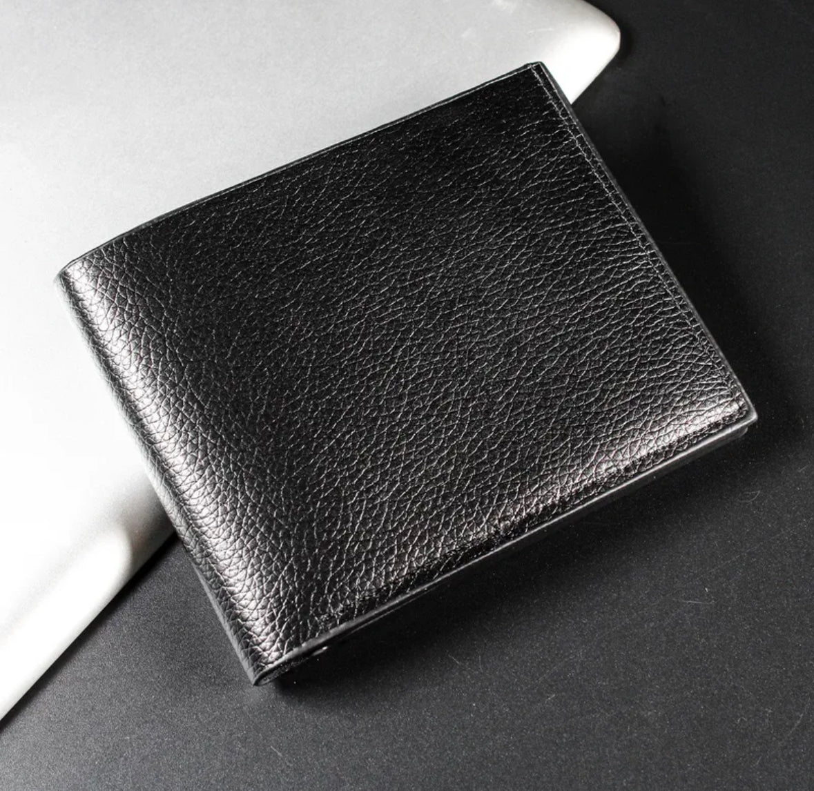 CR70N Cartera para hombre cuero sintetico negra