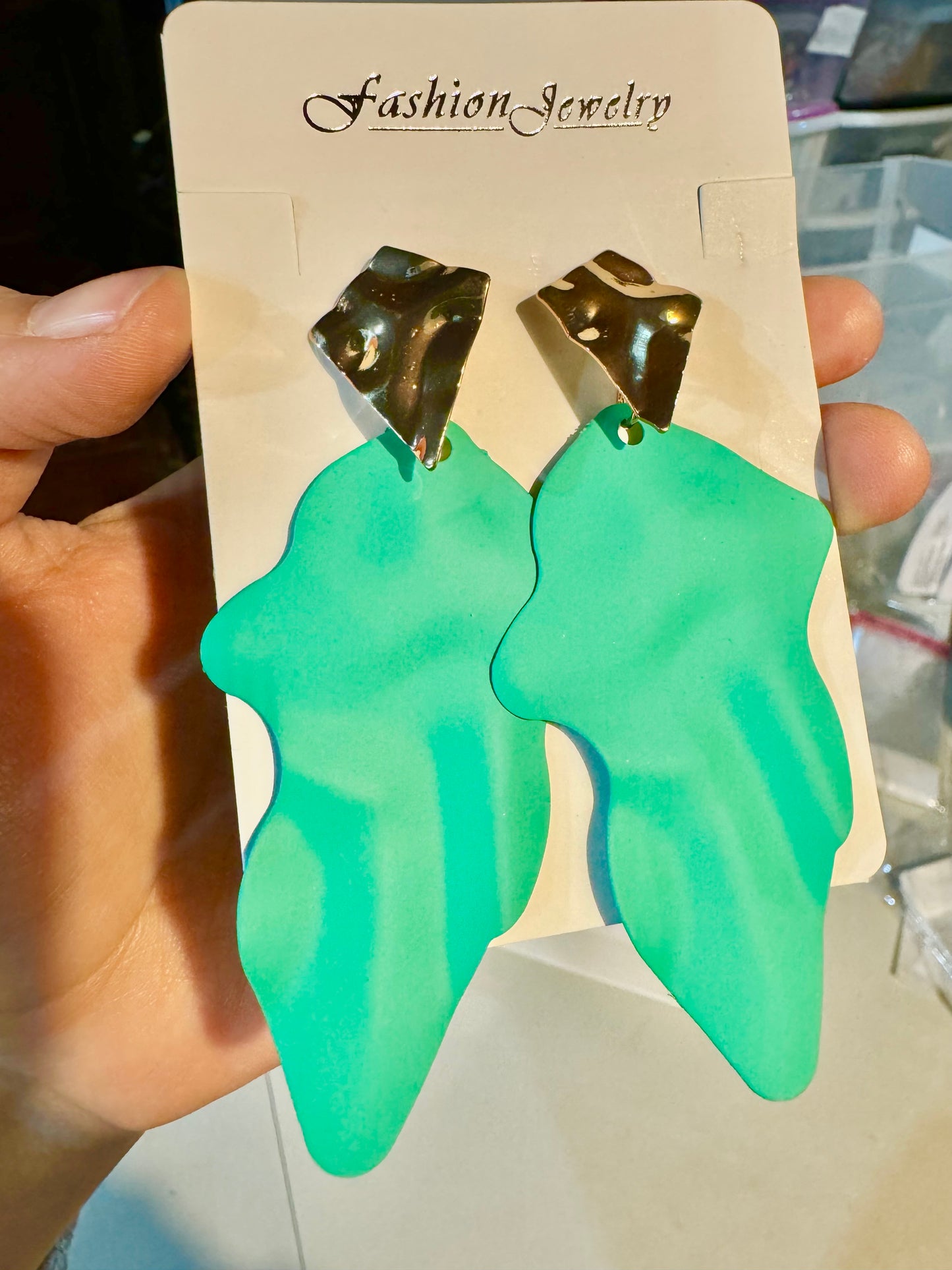 E151 Aretes grandes aleación pintura ligeros 9cm