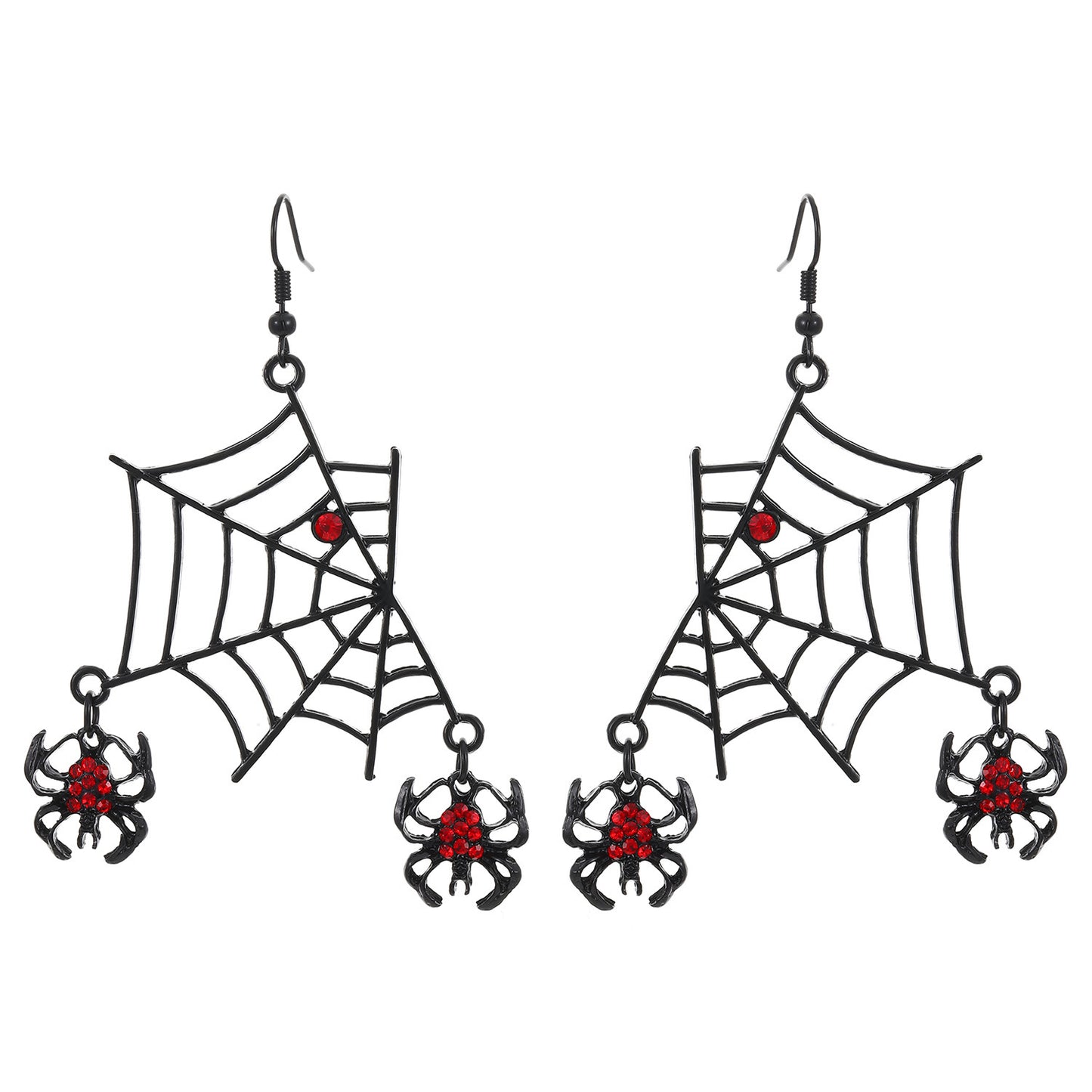 E4003 Aretes telaraña aleacion 6cm