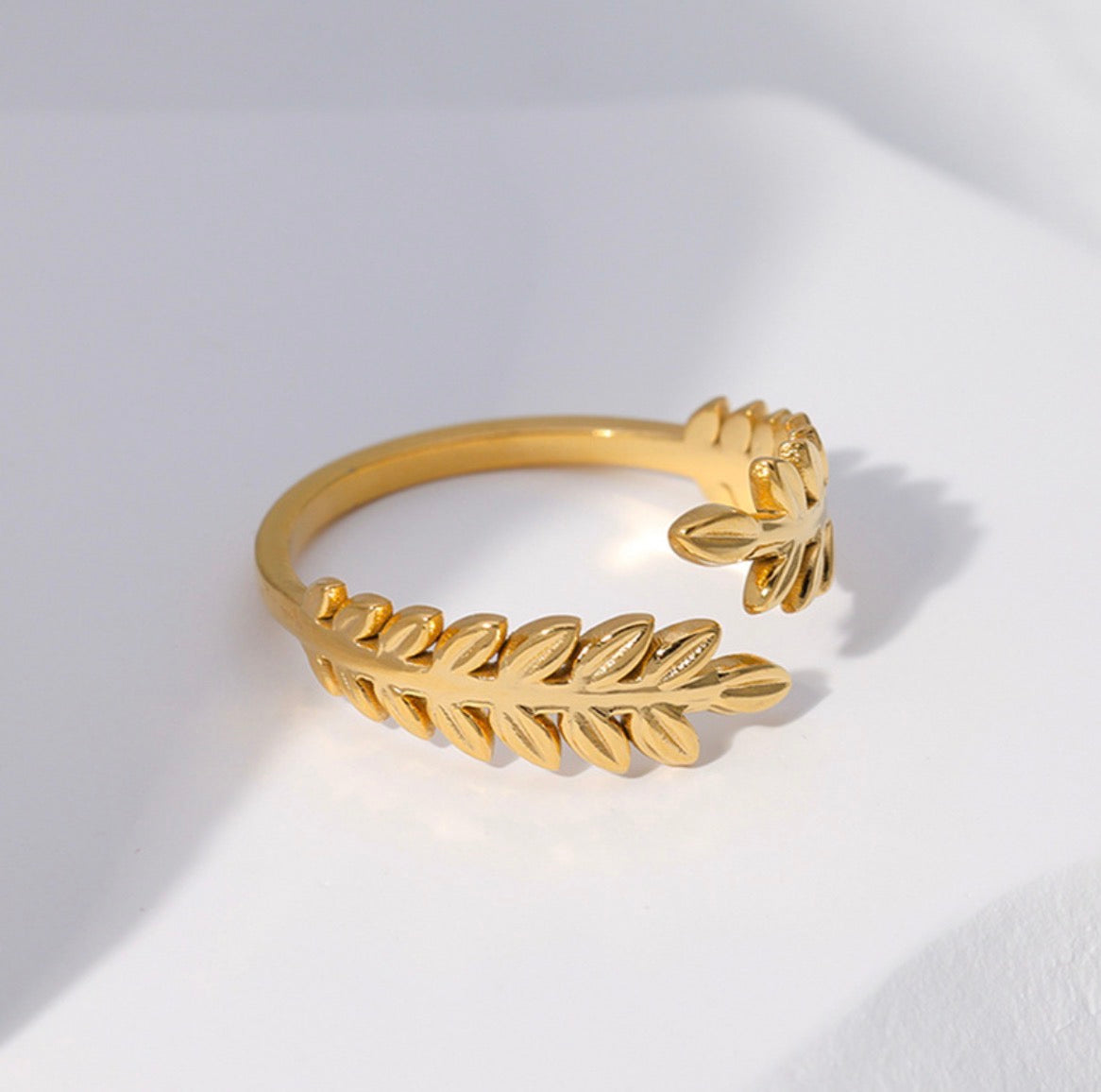 A263 Anillo dorado abierto acero inoxidable