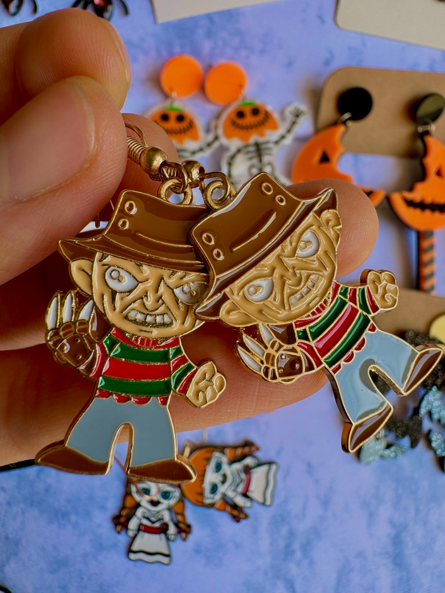JY31 Aretes Freddy Kruger Halloween