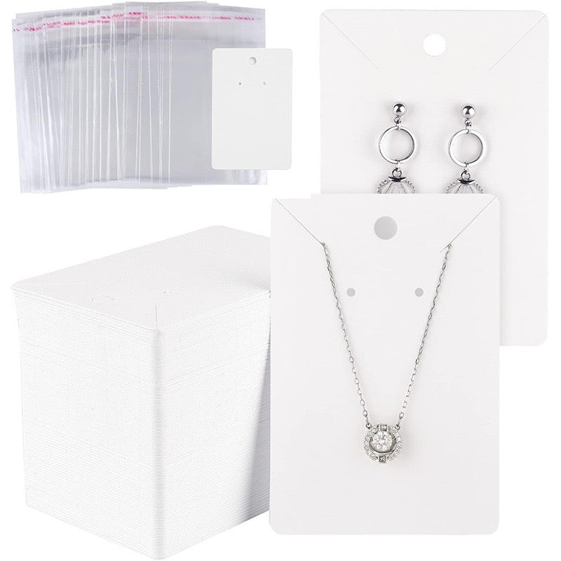 D52 Paquete 100 tarjetas blanca 9x6cm