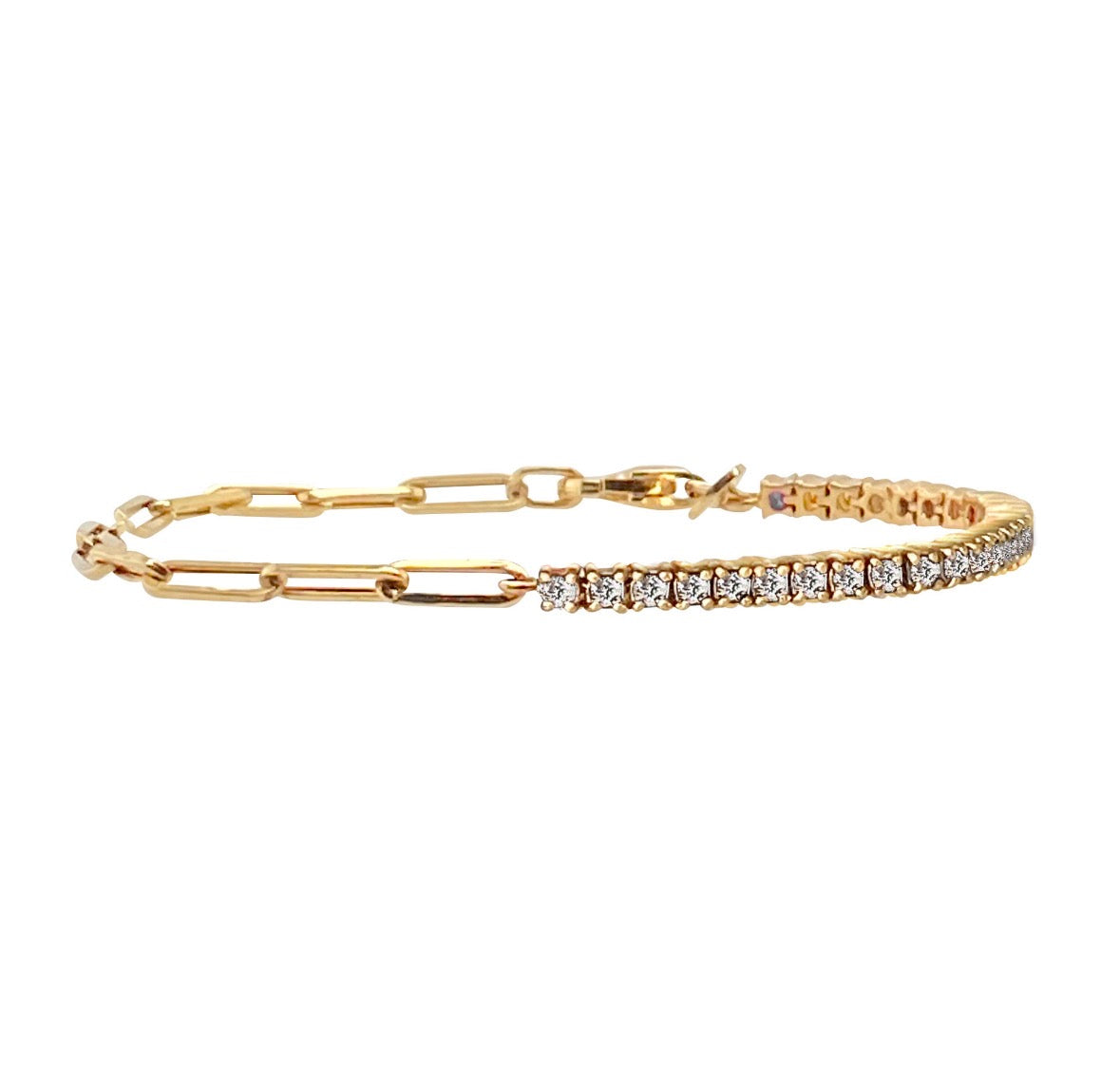 B929 Pulsera dorada brillante 19cm acero inoxidable