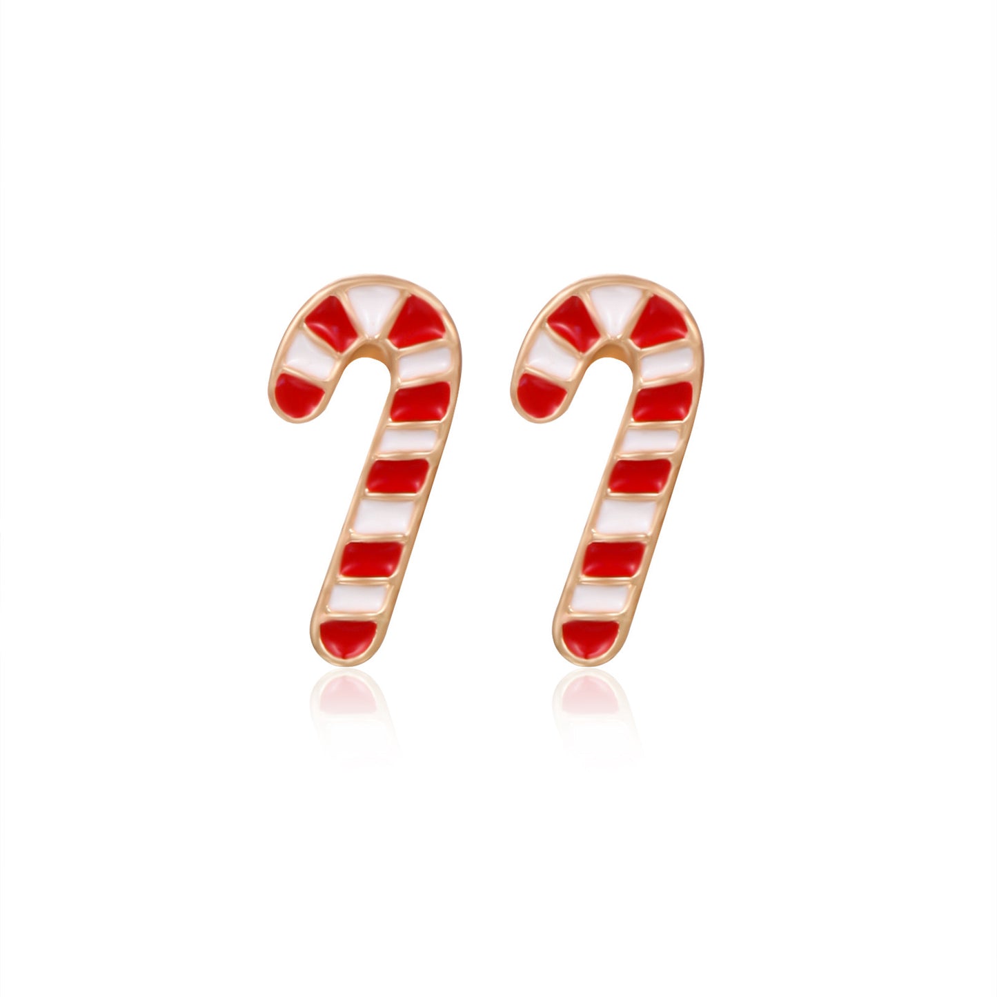 E4348 Aretes bastón de dulce aleacion 1cm