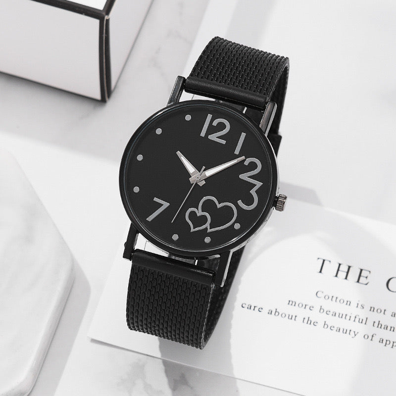 R119N Reloj negro material de correa gel de silice