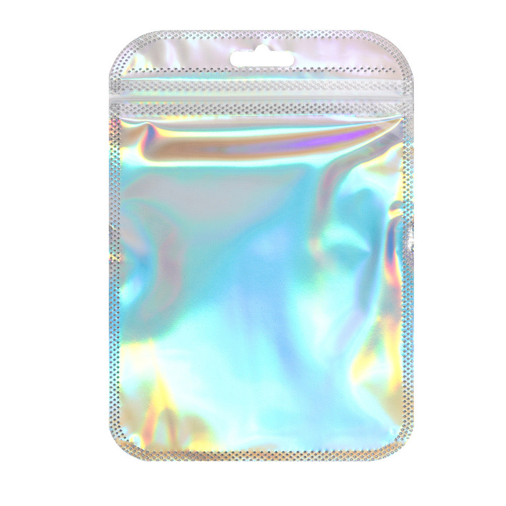 D42 Paquete bolsas incluye 50 piezas arcoiris aluminio 10.5x15cm