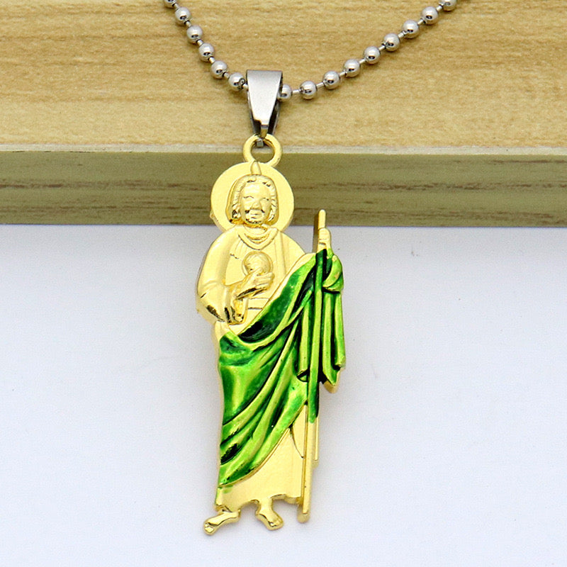 C1117 collar san judas Tadeo aleacion 23cm