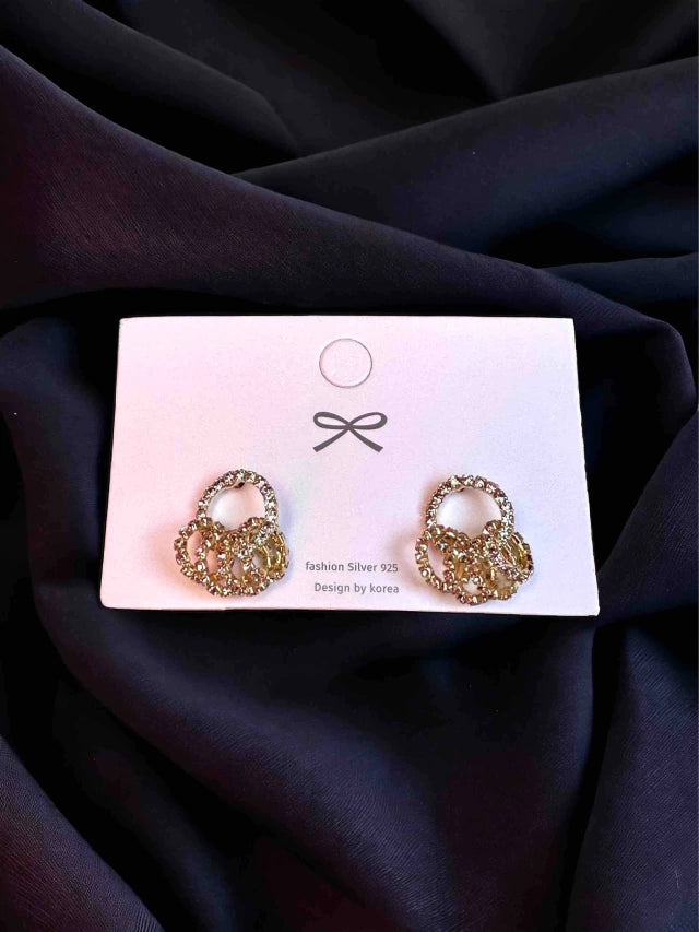 Aretes E792 Chicos Arillos De Zirconia Poste De Plata