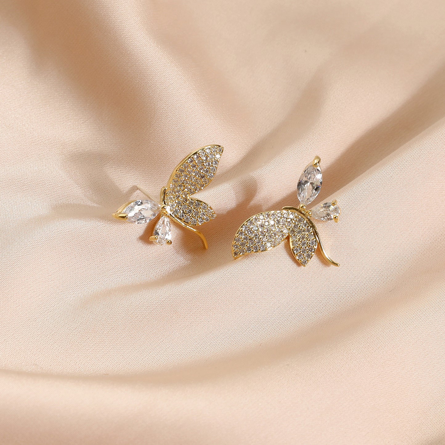 E2444 Aretes libelula aleacion 1.5cm