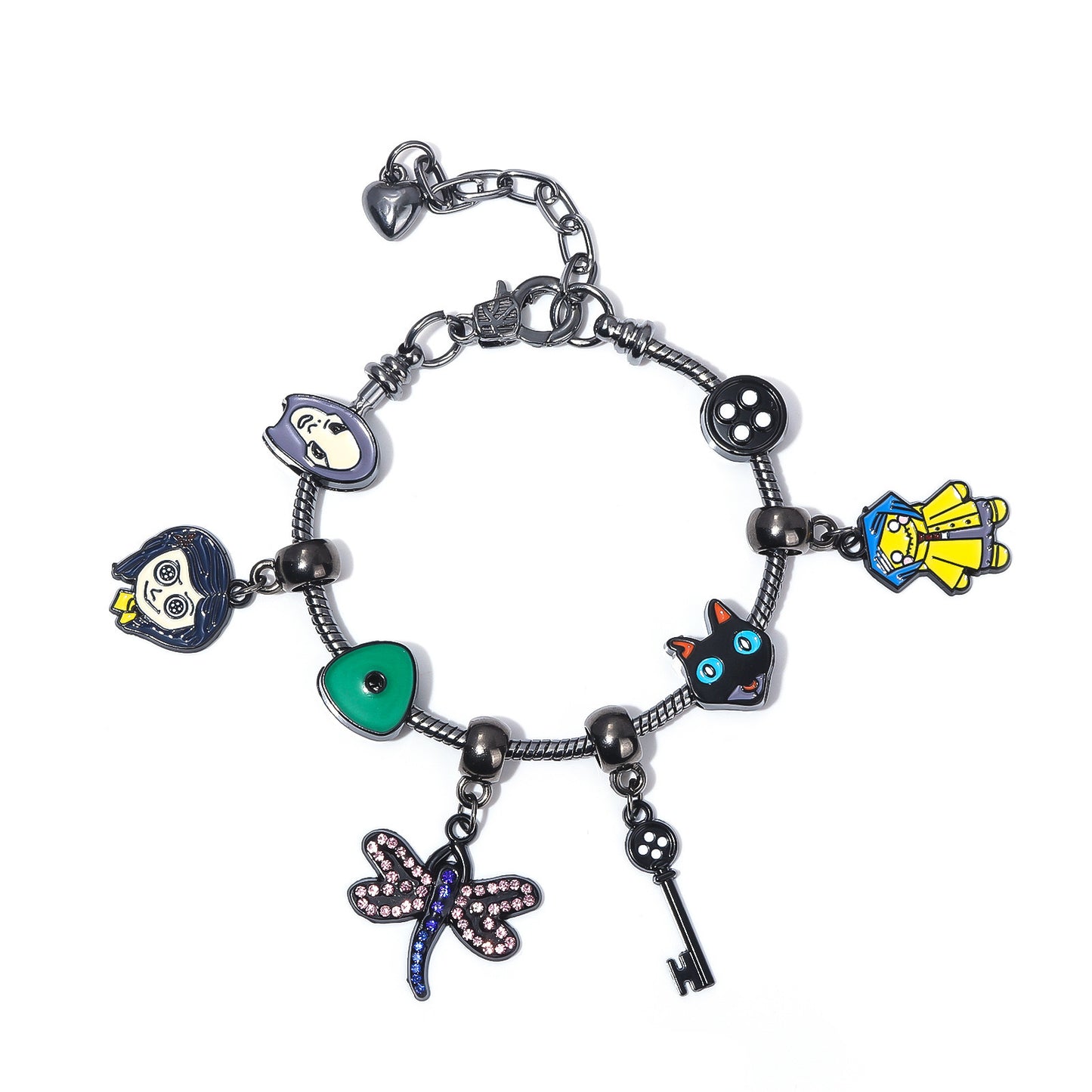 B3001 Pulsera coraline incluye los dijes aleacion broche desmontable 13cm dijes 4cm