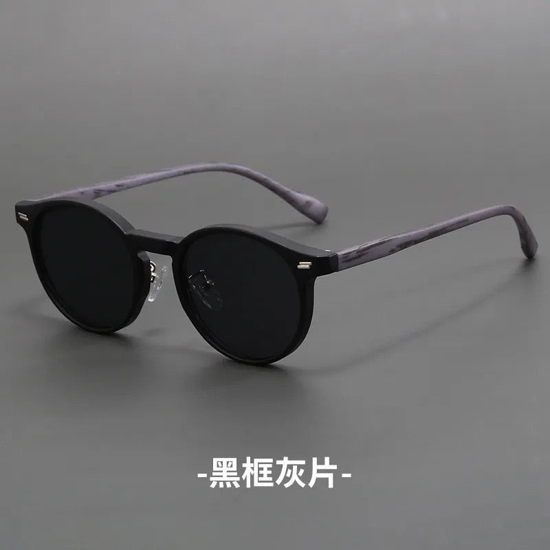 L154N Lentes de sol marco negro pieza gris