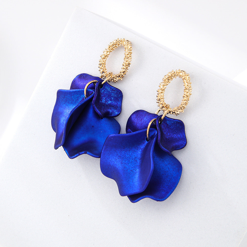 E7311A Aretes petalos ligeros de acrilico fiesta 5cm
