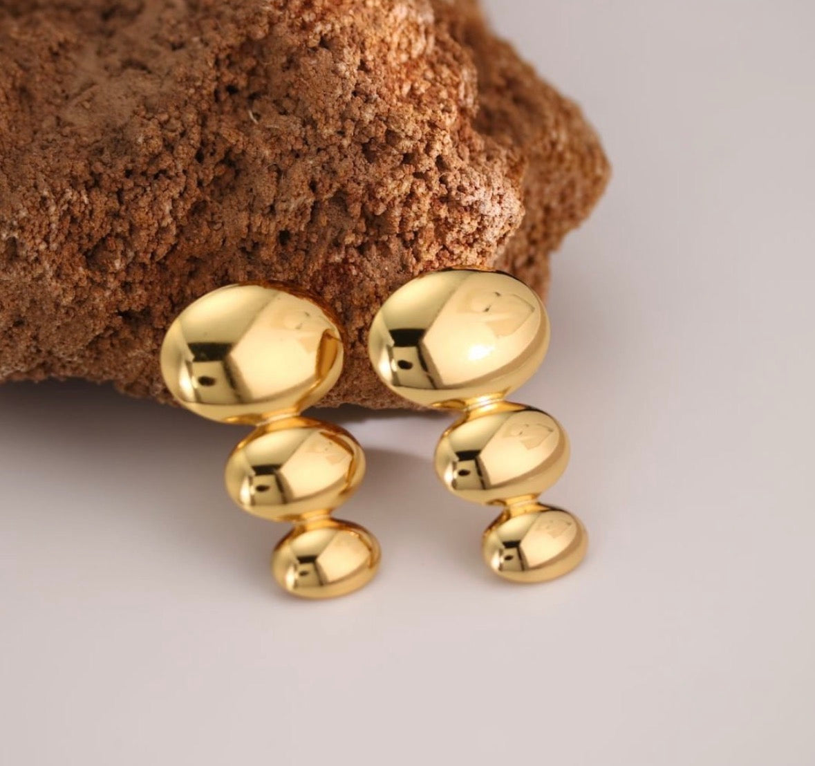 E6018 Aretes mini circulos acero inoxidable 3cm