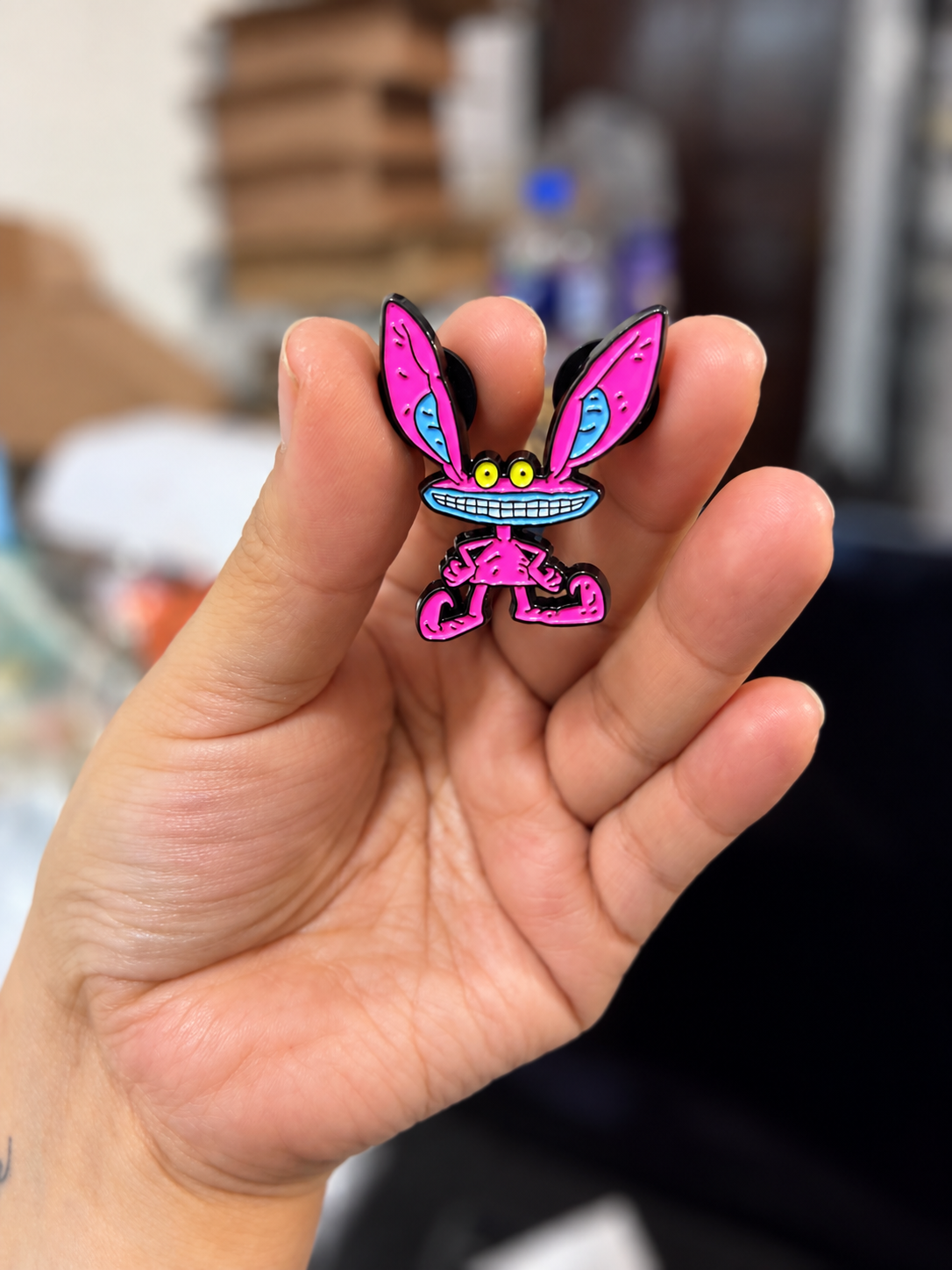 PI001 Pin broche ickis real monsters para tela accesorio metal esmaltado 4x2.5cm