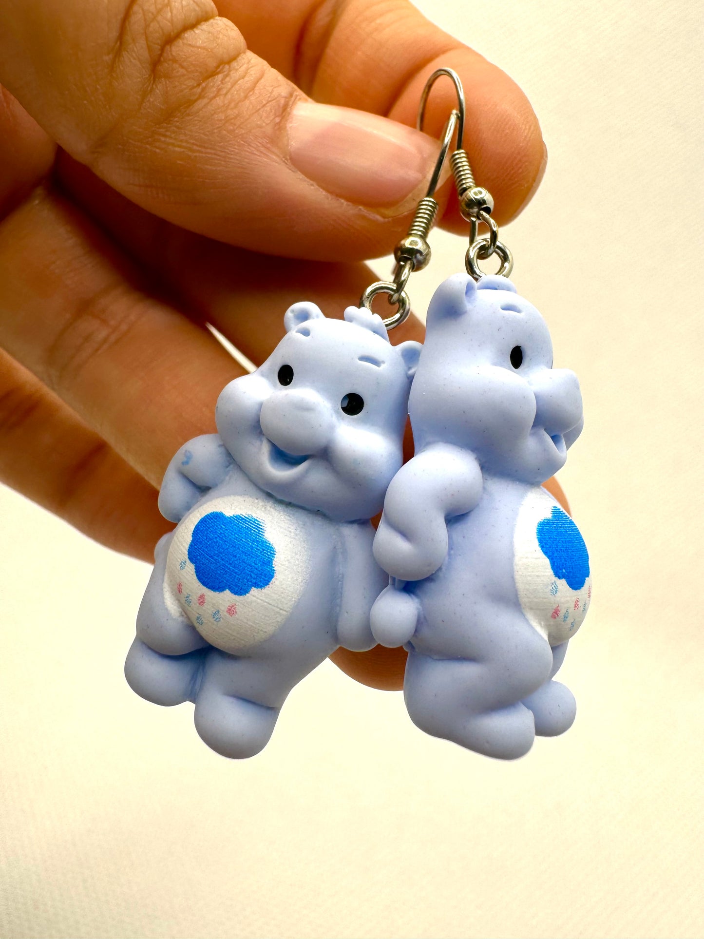 E956 Aretes Azules Oso Cariñosito
