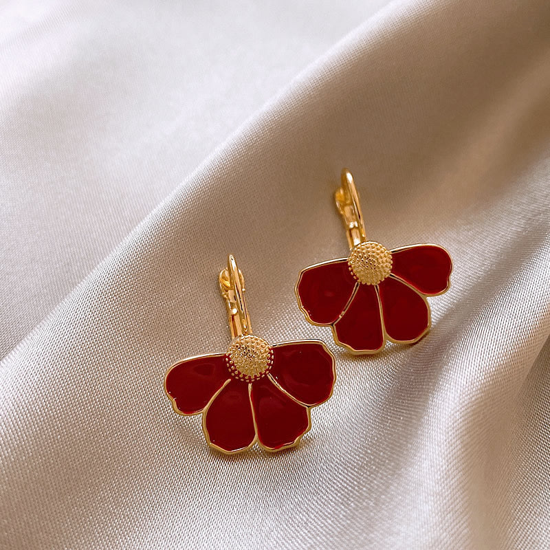 E7212 Aretes pétalos de clip aleacion 2cm